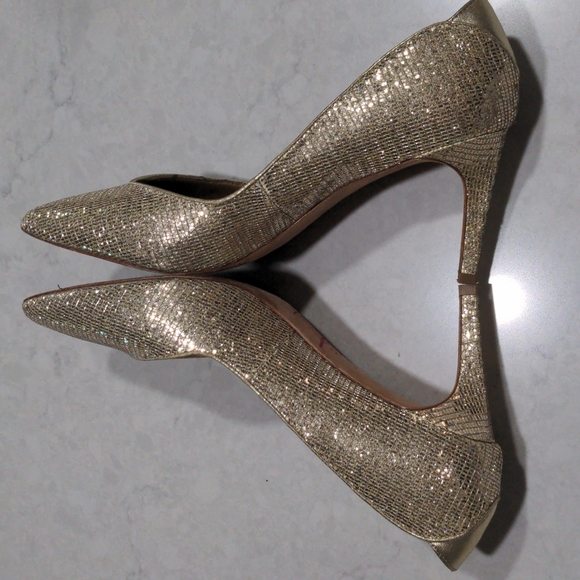 SAM EDELMAN ORELLO GOLD SHIMMER HIGH HEELS - Picture 7 of 10